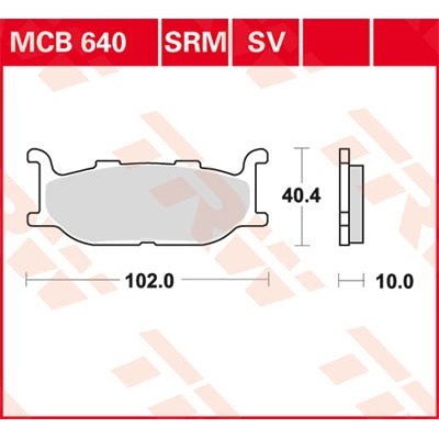 Pastillas de freno sinterizadas scooter serie SRM TRW MCB640SRM