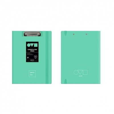 GRAFOPLAS Carpeta con pinza foam A4 verde agua