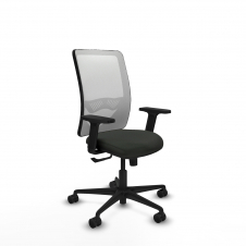 Piqueras y Crespo Zulema sincro malla blanca bali negro brazos 2D base nailon ruedas 65mm nailon