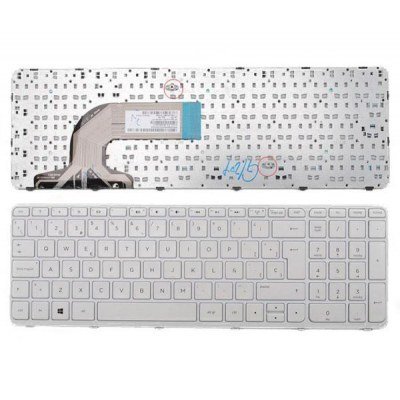 Teclado compatible para portátil HP Pavilion 15-e /15-n / 250 g3 / blanco flame win8 con marco