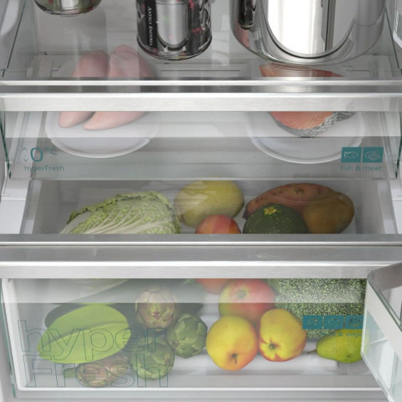 Frigorífico combi Siemens KG39NVIAG, 203 x 60 x 66.5 cm, Total No Frost, clase A, 112 kWh/año, 29 dB, 363 litros, hyperFresh 0°C, acero inoxidable - imagen 8