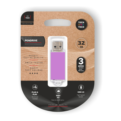 Memoria usb basic light purple pendrive 32 gb
