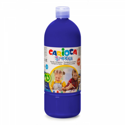 Carioca Botella Tempera 1000ml - Colores Superlavables - Faciles de Mezclar - Aplicable en Materiales Porosos - Alta Opacidad - Color Morado