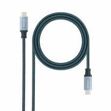 Nanocable Cable USB 3.2 Gen2x2 20Gbps 5A/100W, 4K/60Hz, USB-C/M-USB-C/M, Gris/Negro, 3 m