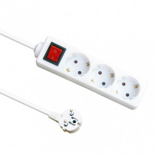 Base Multiple 3 Enchufes E Interruptor Cable 3m 3gx1,5mm De Cobre 3500w Max