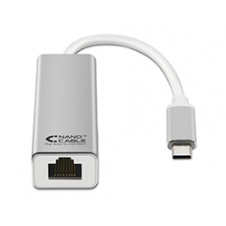 Adaptador Nanocable Usb-c A Rj45 Plata