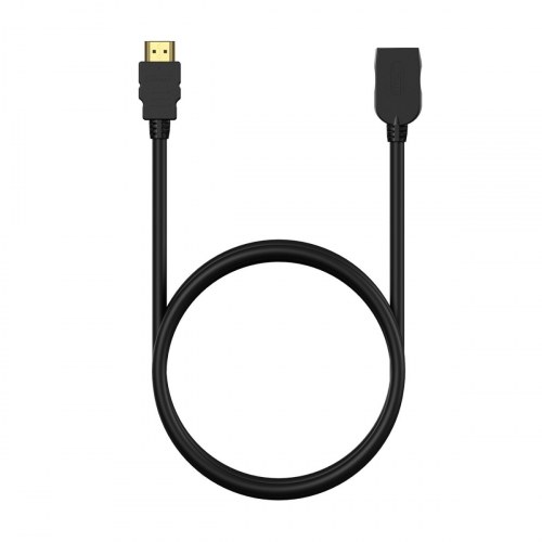 AISENS - CABLE HDMI V2.0 PROLONGADOR PREMIUM ALTA VELOCIDAD / HEC 4K@60HZ 18GBPS, A/M-A/H, NEGRO, 2M