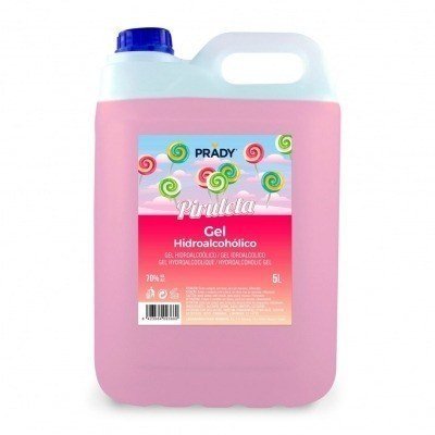 Prady Gel Hidroalcoholico Higienizante 5L - Aroma de Piruleta - Alcohol 70%