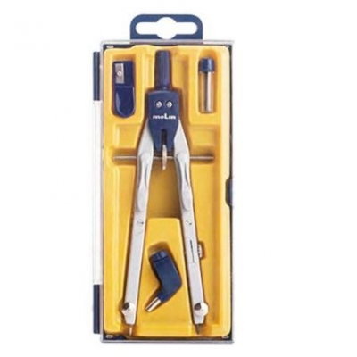 COMPÁS MOLIN CPX940 - ARTICULADO EN LOS DOS BRAZOS - CON RECAMBIO DE MINAS DE 2MM + SACAPUNTAS