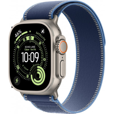 Apple Watch Ultra 3/ GPS/ Cellular/ 49mm/ Caja de Titanio Natural/ Correa Loop Trail Azul/azul brillante S/M