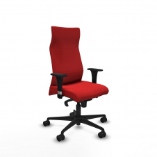 Piqueras y Crespo Albacete direcci?n sincro similpiel rojo brazos 1D cromados base nailon ruedas 65 nailon