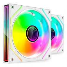 Ventilador caja mars gaming mf3dprox2 argb 2x 120mm blanco