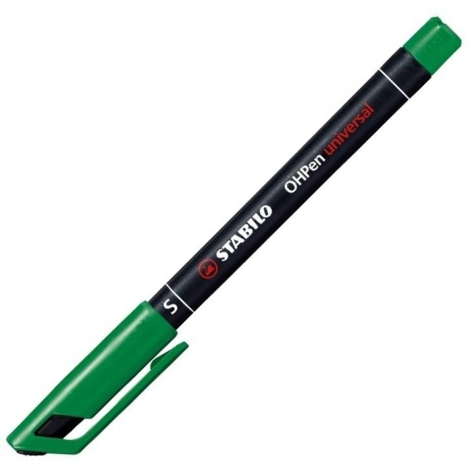 Stabilo OHPen Rotulador Permanente - Punta Superfina - Trazo de 0.4mm - Agarre Antideslizante - Tapon Ventilado - Color Verde