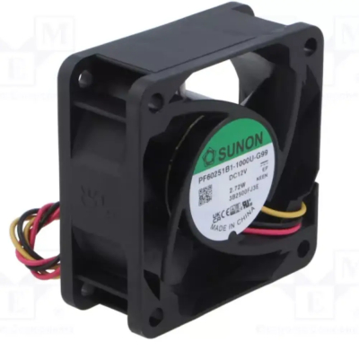 VENTILADOR 12Vdc 60x60x25mm 2,34W 3 Cables BOLAS Sunon