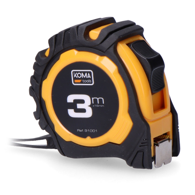 Flexómetro 3m x 16mm, abs standard koma tools