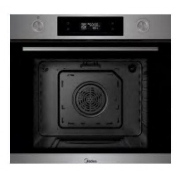 Horno pirolítico Midea MBOG2-E6P90(SS), 70 litros, 9 funciones, mandos escamoteables, panel táctil, guías telescópicas, 4 cristales, clase A+, inox