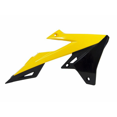 RACETECH Radiator Covers Yellow/Black Suzuki RM-Z450 R-CVRMZGINR18