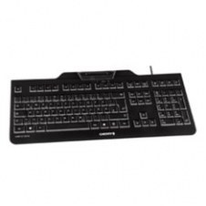 Teclado cherry kc 1000 sc lector de tarjeta chip integrado dni usb negro