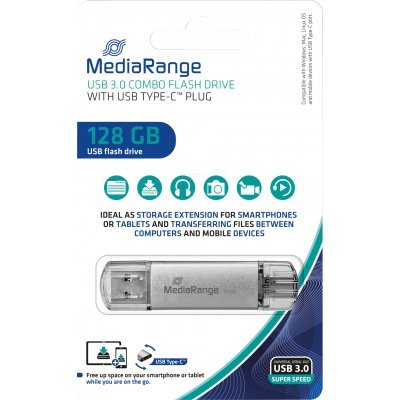 PENDRIVE COMBO 128GB USB 3.2 MEDIARANGE HIGH P.