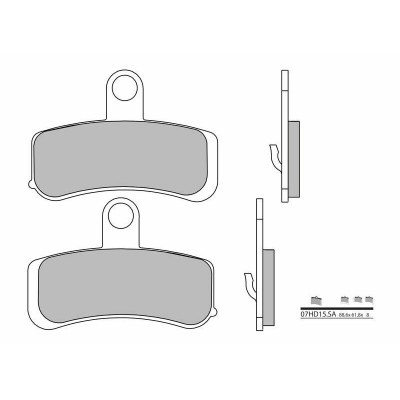 Pastillas de freno sinterizadas Brembo 07HD15SA 07HD15SA