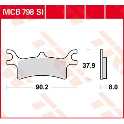 Pastillas de freno sinterizadas offroad serie SI TRW MCB798SI