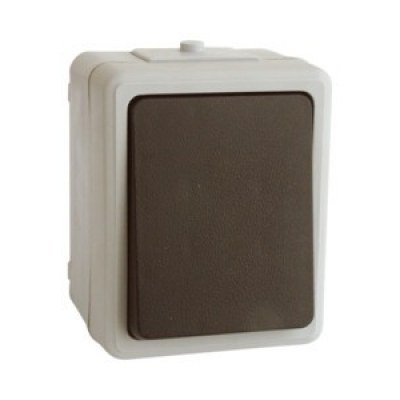 Interruptor Schuko. Superficie Estanco IP44