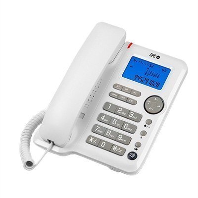 Telefono fijo spc office id blanco mute - 8 melodias - tecla r - 3 memorias directas