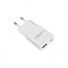 Veger VG-30W1A1C Cargador USB QC3.0 / PD3.0 USB-A y USB-C