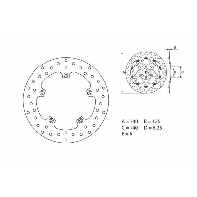 Disco de freno Brembo 68B407A8 68B407A8