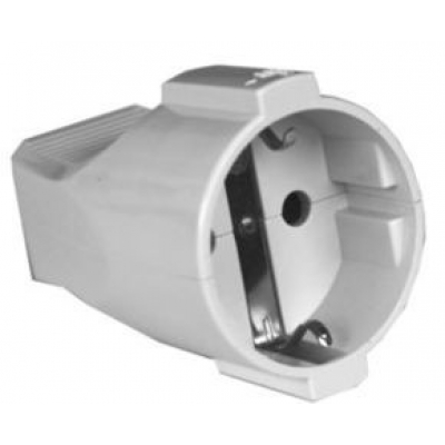 Clavija Red Electrica Schuko Hembra 4,8mm 16A BLANCO