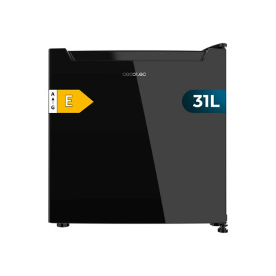 Cecotec Bolero CoolMarket TT 31 Dual Black Glass E Mini Frigorifico Convertible - Capacidad 31L - Temperatura Regulable - Bandeja Interior Extraible - 47.4x44.7x49.6cm - Color Negro