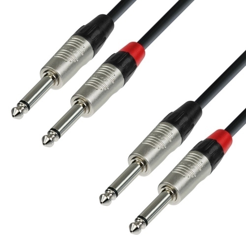 Cable Audio REAN 2 Jacks 6,3mm Mono a 2 Jacks 6,3mm Mono 6m ADAM K4TPP
