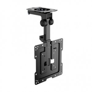 Soporte TV de techo Aisens CT43S-187, 19-43 pulgadas, hasta 20 kg, VESA 200 x 200 mm, giro ±45°, plegable 90°, altura 337-431 mm, negro