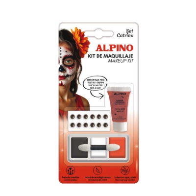 Alpino Set de Maquillaje Catrina - Se Lava con Agua y Jabon - Testado Dermatologicamente - Colores Surtidos