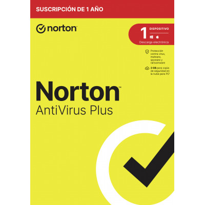 Caja Norton - AntiVirus Plus Seguridad de antivirus Base Español 1 licencia(s) 1 año(s)