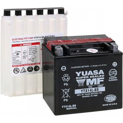 Baterías sin mantenimiento AGM YUASA YTX14L-BS(CP)