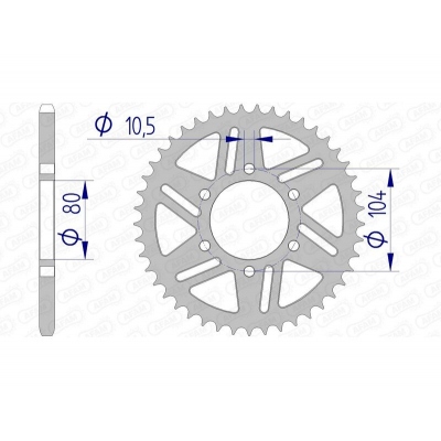 Corona AFAM aluminio 17606 - Paso 520 17606-41