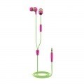 Trust Auriculares Infantiles Buddi - Limitacion de Volumen 85db - Microfono Integrado - Jack 3.5mm - Color Rosa/Verde