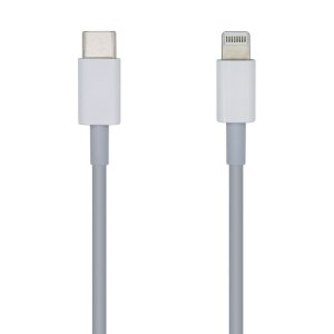 AISENS - CABLE USB 2.0 USB-C A LIGHTNING PD 2A, LIGHTNING/M-USB-C/M, B