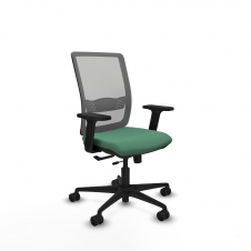 Piqueras y Crespo Haches traslack malla gris bali verde esmeralda brazos 2D base nailon ruedas 65mm nailon