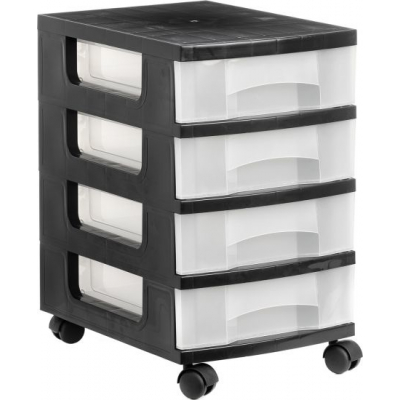 1104R CS TL cajonera para oficina Negro Plástico