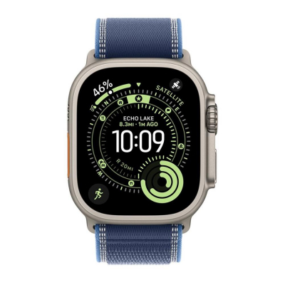 Smartwatch apple watch ultra 3 gps + cellular 49mm natural titanium case blue trail loop - s - m