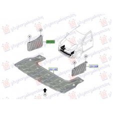 CUBIERTA DEBAJO DE MOTOR PARTE LATERAL DE PLASTICO (O)
