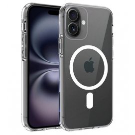 Funda para teléfono móvil iPhone 16, magnética, transparente