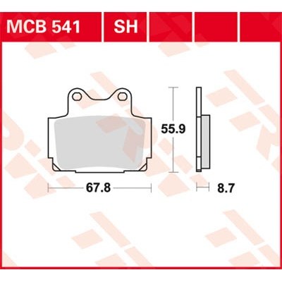 Pastillas de freno traseras sinterizadas serie SH TRW MCB541SH