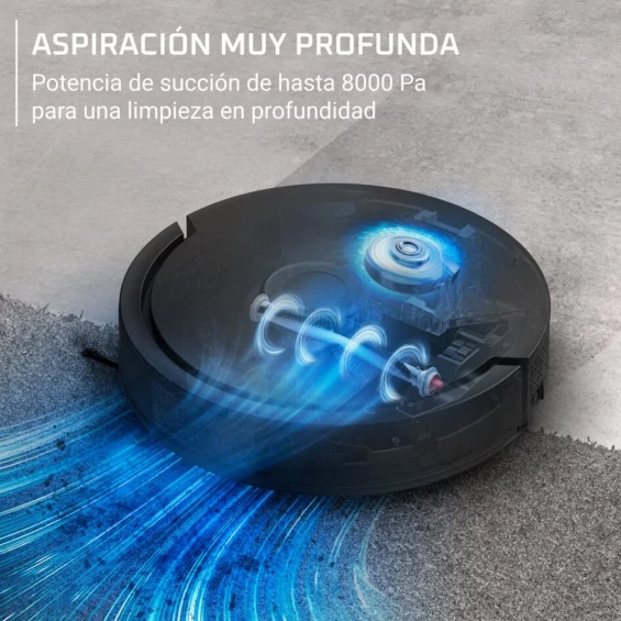 Robot aspirador Rowenta X-Plorer Serie 375+ RR8985E0, 8000 Pa, autovaciado, láser 360°, negro - imagen 4