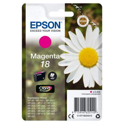 Cartucho de Tinta Original Epson nº18/ Magenta