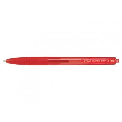 Super Grip G Rojo Bolígrafo de punta retráctil con pulsador Medio