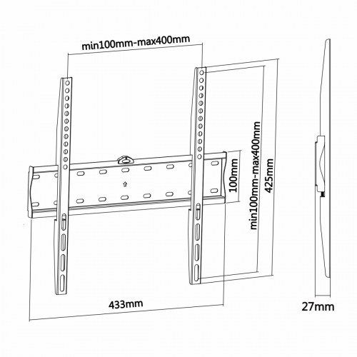 Aisens-Soporte Eco Ultra Delgado Para Monitor/Tv 40Kg De 32-55, Negr