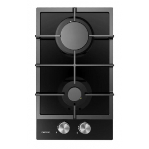 Placa de gas modular Infiniton GAS-CR2B, 2 zonas, 30 cm, cristal negro